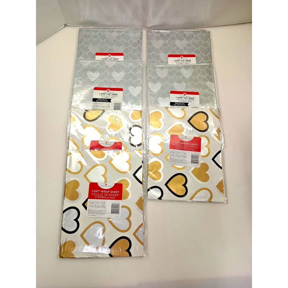 Wrapping Paper Sheets American Greetings  8.33 sq feet each Lot Of 7